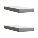 vidaXL Posteľ boxspring s matracom Svetlosivá 200 x 200 cm Látka – Obrázok 6