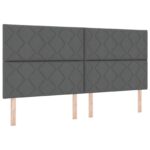 vidaXL Posteľ boxspring s matracom Tmavosivá 200 x 200 cm Látka – Obrázok 4