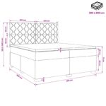 vidaXL Posteľ boxspring s matracom Krémová 200 x 200 cm Látka – Obrázok 11
