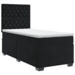 vidaXL Posteľ boxspring s matracom Čierna 80 x 200 cm Zamat – Obrázok 2
