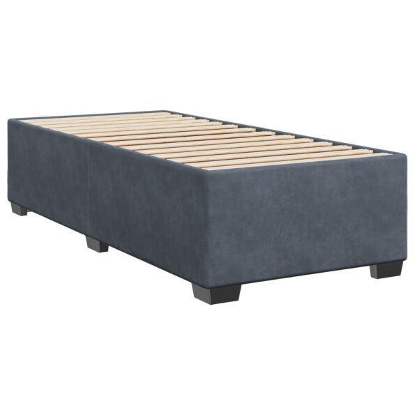 vidaXL Posteľ boxspring s matracom Tmavosivá 80 x 200 cm Zamat – Obrázok 5