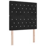vidaXL Posteľ boxspring s matracom Čierna 90 x 190 cm Zamat – Obrázok 4