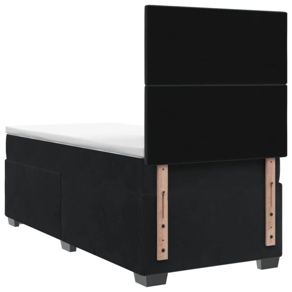 vidaXL Posteľ boxspring s matracom Čierna 90 x 200 cm Zamat – Obrázok 8
