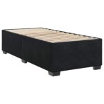 vidaXL Posteľ boxspring s matracom Čierna 90 x 200 cm Zamat – Obrázok 5