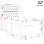 vidaXL Posteľ boxspring s matracom Modrá 100 x 200 cm Zamat – Obrázok 11