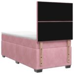 vidaXL Posteľ boxspring s matracom Ružová 100 x 200 cm Zamat – Obrázok 8