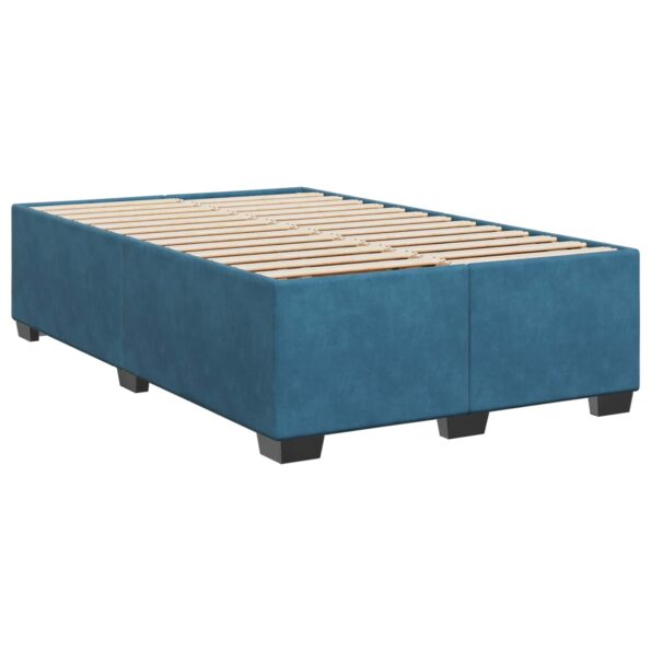 vidaXL Posteľ boxspring s matracom Modrá 120 x 190 cm Zamat – Obrázok 5