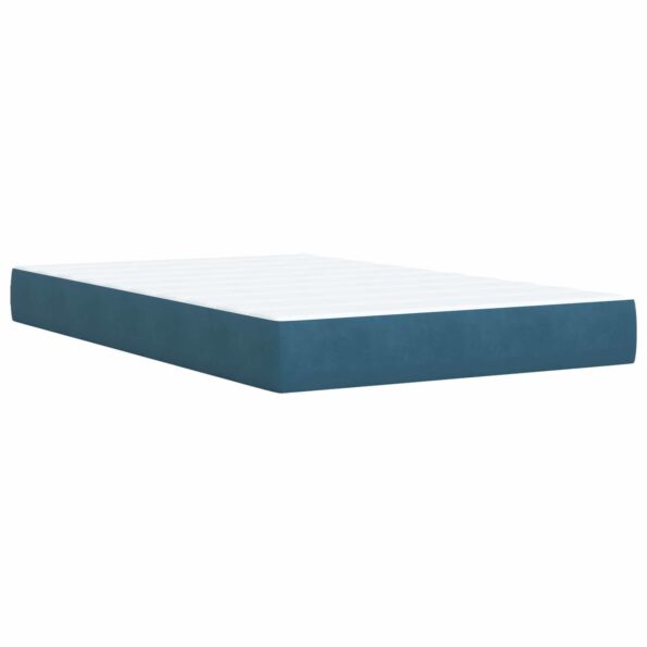 vidaXL Posteľ boxspring s matracom Modrá 120 x 190 cm Zamat – Obrázok 6