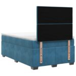 vidaXL Posteľ boxspring s matracom Modrá 120 x 190 cm Zamat – Obrázok 8