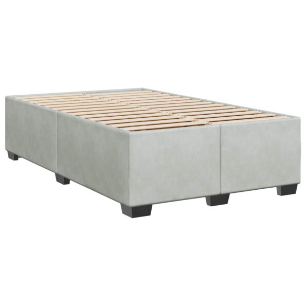 vidaXL Posteľ boxspring s matracom Svetlosivá 120 x 190 cm Zamat – Obrázok 5