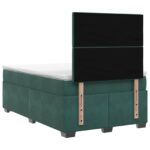 vidaXL Posteľ boxspring s matracom Tmavozelená 120 x 190 cm Zamat – Obrázok 8