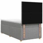 vidaXL Posteľ boxspring s matracom Svetlosivá 80 x 200 cm Látka – Obrázok 8