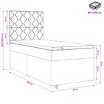 vidaXL Posteľ boxspring s matracom Modrá 80 x 200 cm Látka – Obrázok 11