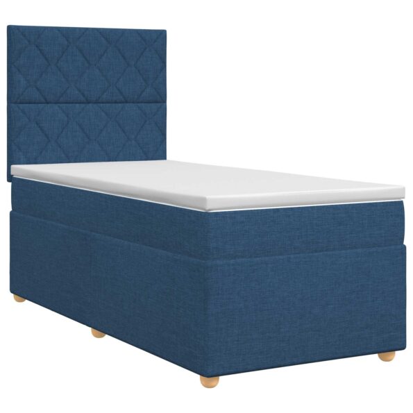 vidaXL Posteľ boxspring s matracom Modrá 80 x 200 cm Látka – Obrázok 2