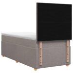 vidaXL Posteľ boxspring s matracom Sivohnedá 90 x 190 cm Látka – Obrázok 8