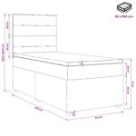 vidaXL Posteľ boxspring s matracom Modrá 90 x 200 cm Látka – Obrázok 11