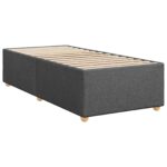 vidaXL Posteľ boxspring s matracom Tmavosivá 100 x 200 cm Látka – Obrázok 5