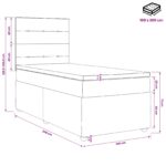 vidaXL Posteľ boxspring s matracom Čierna 100 x 200 cm Látka – Obrázok 11