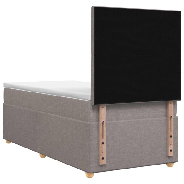 vidaXL Posteľ boxspring s matracom Sivohnedá 100 x 200 cm Látka – Obrázok 8