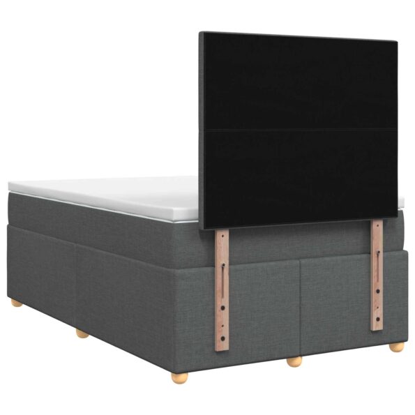 vidaXL Posteľ boxspring s matracom Tmavosivá 120 x 190 cm Látka – Obrázok 8