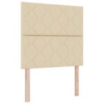 vidaXL Posteľ boxspring s matracom Krémová 120 x 190 cm Látka – Obrázok 4