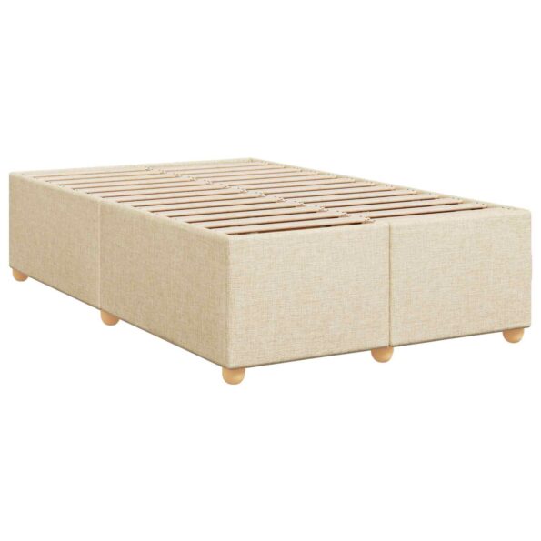 vidaXL Posteľ boxspring s matracom Krémová 120 x 190 cm Látka – Obrázok 5