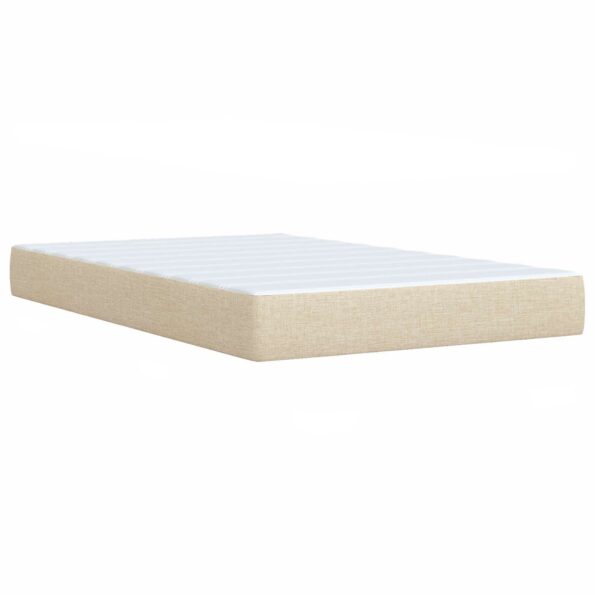 vidaXL Posteľ boxspring s matracom Krémová 120 x 190 cm Látka – Obrázok 6