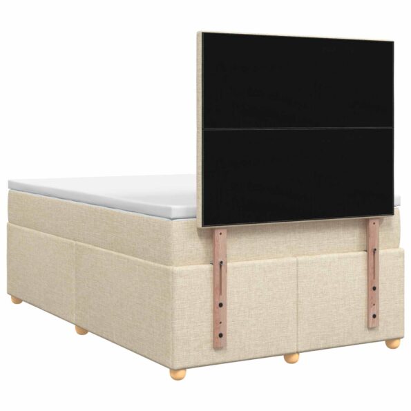 vidaXL Posteľ boxspring s matracom Krémová 120 x 190 cm Látka – Obrázok 8