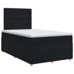 vidaXL Posteľ boxspring s matracom Čierna 120 x 200 cm Látka – Obrázok 2