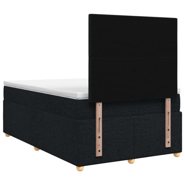 vidaXL Posteľ boxspring s matracom Čierna 120 x 200 cm Látka – Obrázok 8