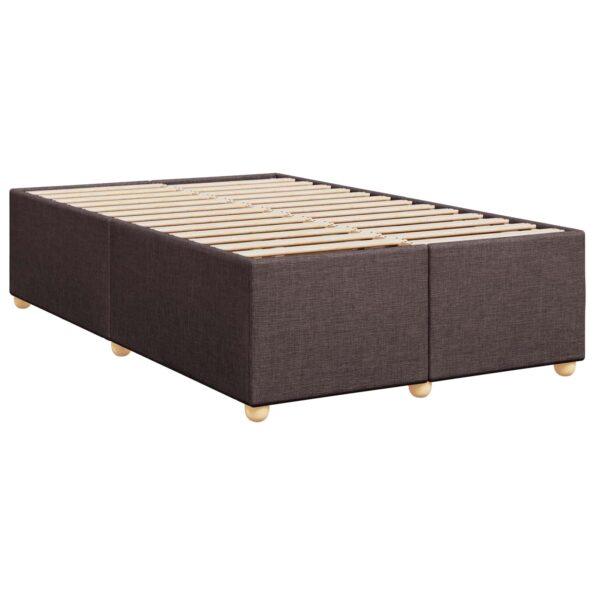 vidaXL Posteľ boxspring s matracom Tmavohnedá 120 x 200 cm Látka – Obrázok 5