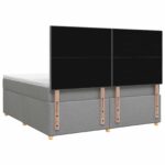 vidaXL Posteľ boxspring s matracom Svetlosivá 140 x 190 cm Látka – Obrázok 8