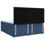 vidaXL Posteľ boxspring s matracom Modrá 140 x 190 cm Látka – Obrázok 8