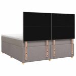 vidaXL Posteľ boxspring s matracom Sivohnedá 140 x 200 cm Látka – Obrázok 8