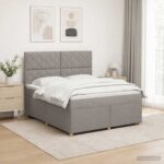 vidaXL Posteľ boxspring s matracom Sivohnedá 160 x 200 cm Látka