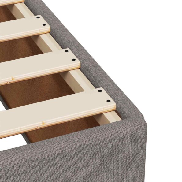 vidaXL Posteľ boxspring s matracom Sivohnedá 160 x 200 cm Látka – Obrázok 10
