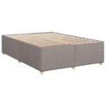 vidaXL Posteľ boxspring s matracom Sivohnedá 160 x 200 cm Látka – Obrázok 5