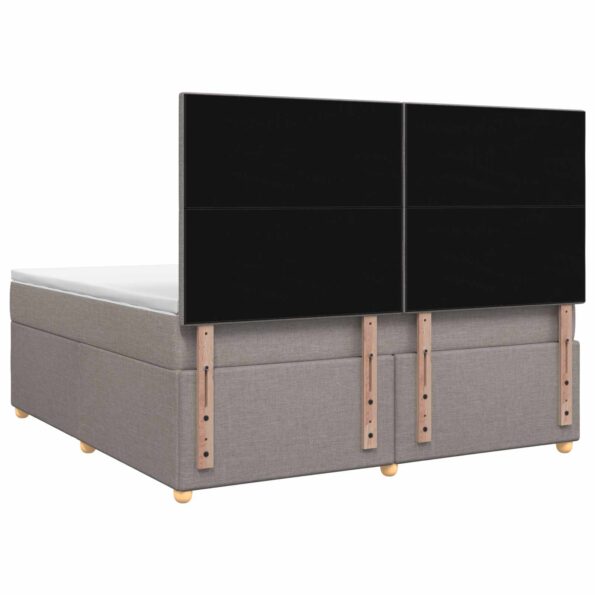 vidaXL Posteľ boxspring s matracom Sivohnedá 160 x 200 cm Látka – Obrázok 8