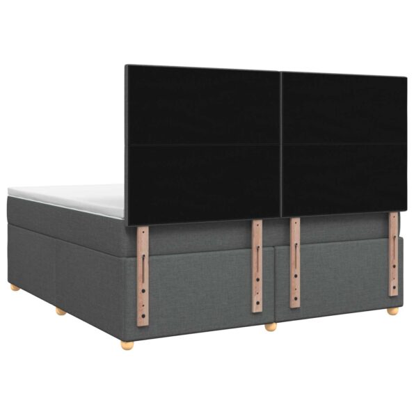 vidaXL Posteľ boxspring s matracom Tmavosivá 180 x 200 cm Látka – Obrázok 8