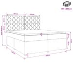 vidaXL Posteľ boxspring s matracom Tmavosivá 200 x 200 cm Látka – Obrázok 11
