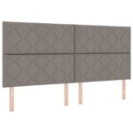 vidaXL Posteľ boxspring s matracom Sivohnedá 200 x 200 cm Látka – Obrázok 4