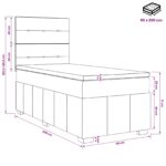 vidaXL Posteľ boxspring s matracom Modrá 90 x 200 cm Látka – Obrázok 11