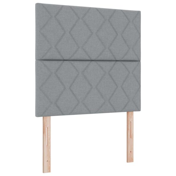 vidaXL Posteľ boxspring s matracom Svetlosivá 90 x 200 cm Látka – Obrázok 4