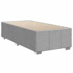 vidaXL Posteľ boxspring s matracom Svetlosivá 90 x 200 cm Látka – Obrázok 5