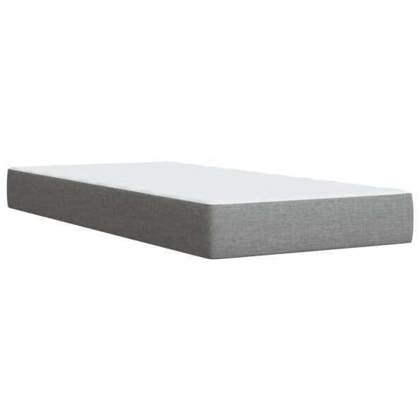 vidaXL Posteľ boxspring s matracom Svetlosivá 90 x 200 cm Látka – Obrázok 6