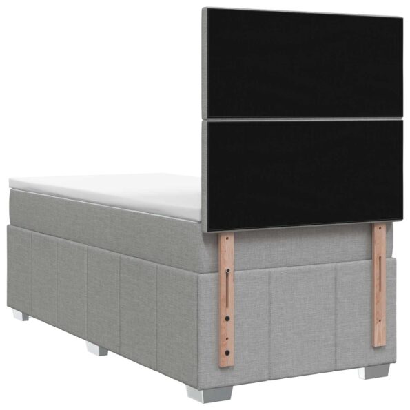 vidaXL Posteľ boxspring s matracom Svetlosivá 90 x 200 cm Látka – Obrázok 8