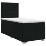 vidaXL Posteľ boxspring s matracom Čierna 90 x 200 cm Látka – Obrázok 2