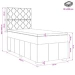 vidaXL Posteľ boxspring s matracom Modrá 90 x 200 cm Látka – Obrázok 11