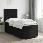 vidaXL Posteľ boxspring s matracom Čierna 100 x 200 cm Látka