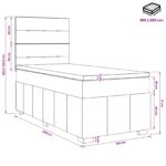 vidaXL Posteľ boxspring s matracom Tmavohnedá 100 x 200 cm Látka – Obrázok 11